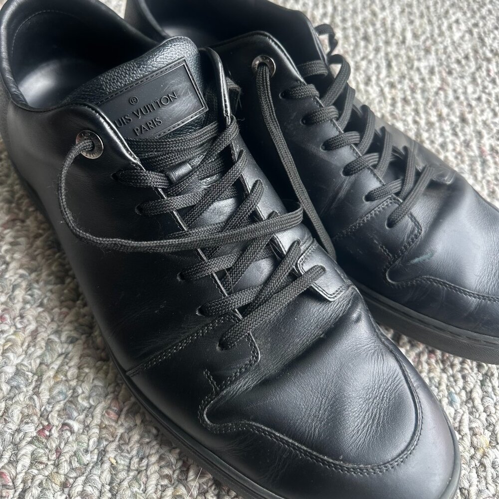 Louis Vuitton Damier Embossed Leather Sneakers – Black